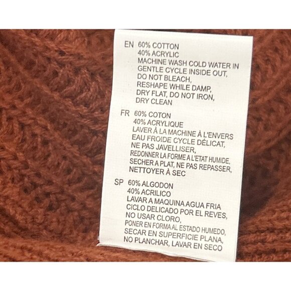 R D Style Women's Josslyn V Neck Sweater Rust Size Large NWT - Picture 6 of 9